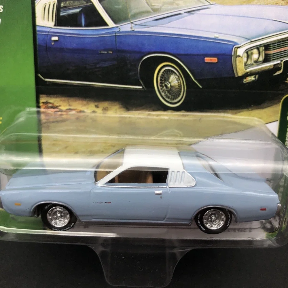 Johnny Lightning 1973 Dodge Charger SE Blue Opera Windows Diecast 1/64 1 of 1088
